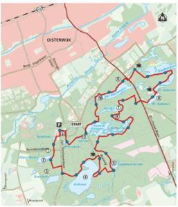 14 vennenwandeling route Oisterwijk